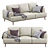 Contemporary Leather Sofa 3D model small image 2