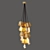 Querk_08 Oak Pendant Light 3D model small image 2