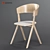 Sleek Circus Wood Chair 3D model small image 1