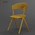 Sleek Circus Wood Chair 3D model small image 3