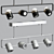 Sleek Linear Pendant Lights 3D model small image 3