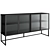 Modern Metal and Glass Trixie Console 3D model small image 1