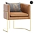 Luxurious Leather Armchair with Julius Design 3D model small image 1
