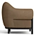 Sleek Modern Fender Armchair 3D model small image 3