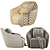 Comfort Collection Fabric Armchair 3D model small image 4