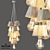 Vintage White Wooden Pendant Light 3D model small image 1