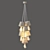 Vintage White Wooden Pendant Light 3D model small image 3