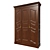 Solid Wood Wardrobe 1600mm 3D model small image 2