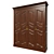 Classic Wood Wardrobe 2000mm 3D model small image 2