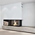 Impressive Fireplace Wall Set 3D model small image 10