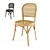 Rustic Rattan Wooden Chair 3D model small image 1