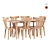 Wooden Table Set: Stylish and Functional 3D model small image 5