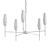 Elegant Luma 5 Arm Chandelier 3D model small image 2