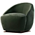 Modern Armchair: Stylish and Comfortable 3D model small image 1