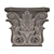 Vintage Ionic Capital Sculpture 3D model small image 4