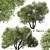 Arroyo Willow Set: 2 Salix lasiolepis Trees 3D model small image 1