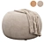 Arper 1 Seat Pouf: Compact Comfort 3D model small image 1