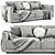 Poliform Bristol 2-seat Sofa: Sleek Comfort in Style 3D model small image 1