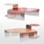 Elegant Silk Screen Glass Coffee Table 3D model small image 1