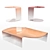 Elegant Silk Screen Glass Coffee Table 3D model small image 6