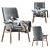 Stylish Vedbo Armchair by IKEA 3D model small image 3
