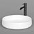 Elegant Round Sink & Bozz Mixer 3D model small image 2