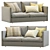 Modern West Elm Harris Sofa 3D model small image 2