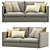 Modern West Elm Harris Sofa 3D model small image 4