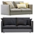 Modern West Elm Harris Sofa 3D model small image 5