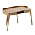 Modern Wood Desk with Sleek Design 3D model small image 1