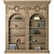 Elegant Vintage Bookshelf 3D model small image 2