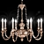 Elegant Brass Chandelier 3D model small image 5