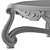 Elegant Rococo Coffee Table 3D model small image 3