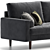 Contemporary Elegance: 72-Inch Velvet Sofa 3D model small image 5