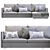 Harris Chaise Sectional: Versatile & Stylish 3D model small image 3