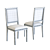 Elegant Velvet Handpainted Dining Chair 3D model small image 3