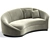 Elegant Curved Sofa by Donghia 3D model small image 3