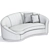 Elegant Curved Sofa by Donghia 3D model small image 4