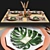 Elegant Leaf-themed Table Setting 3D model small image 7