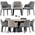 Elegant Poliform Sophie Dining Chair Set 3D model small image 1