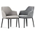 Elegant Poliform Sophie Dining Chair Set 3D model small image 2