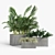 Contemporary Textured Rectangular Planter 3D model small image 2