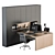 Sleek and Modern Office Furniture Set 3D model small image 1