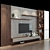 Modern TV Wall Set 209 3D model small image 2