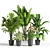 Indoor Oasis: 38 Unique Plant Set 3D model small image 1