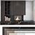 Modern Fireplace Wall Set 05 3D model small image 1