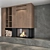 Modern Fireplace Wall Set 05 3D model small image 2