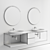 Fiora Sen Double Wall-Mounted Vanity Set 3D model small image 5