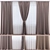 Luxury Velvety Silk Curtains 3D model small image 1