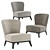 Elegant Jolie Armchair: Versatile Colors & Materials 3D model small image 4